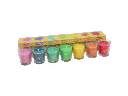 Vonná sviečka - 7 čakier kolekcia